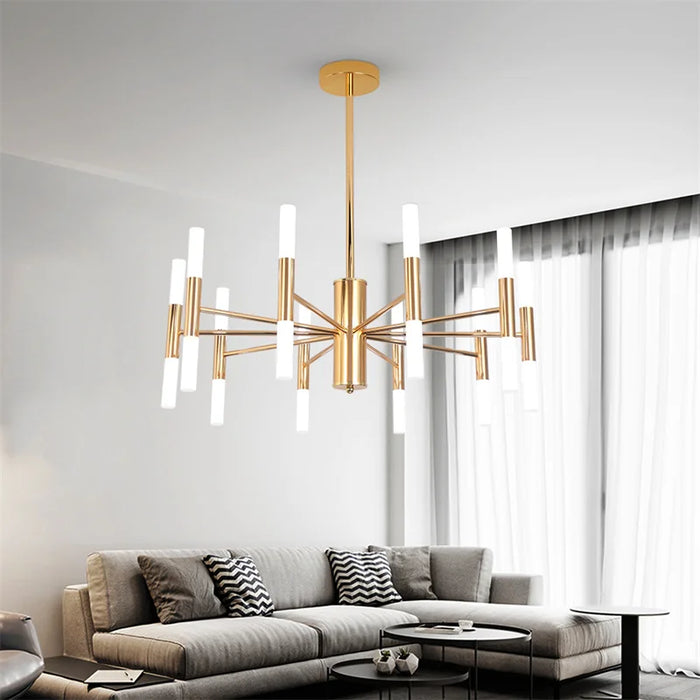 Modern Chandelier Art Design G4 Based Bulbs Pendant Lights For Ceiling Lamp Lustre Plafonier Fixture Bulbs Included Room Decor