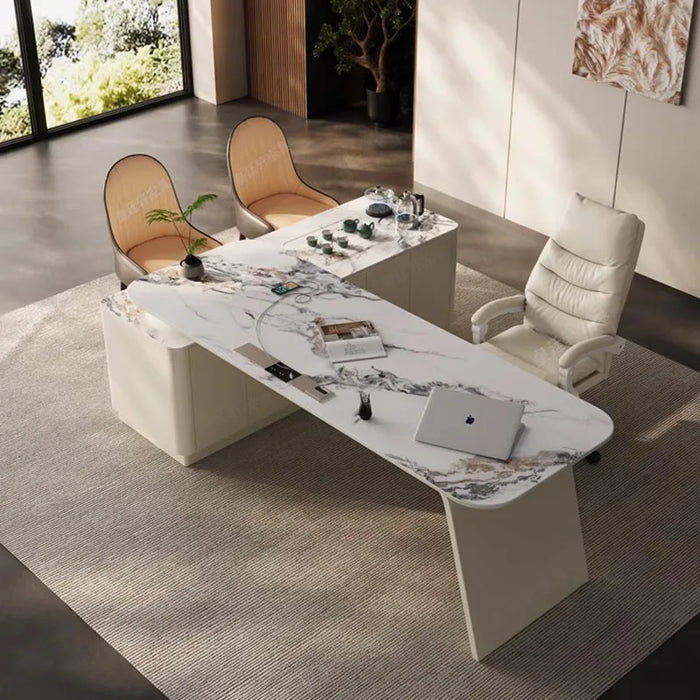 Modern Studio Office Desk Corner Reception Study Workbench Standing Office Desk Writing Bureau Meuble Minimalist Furniture