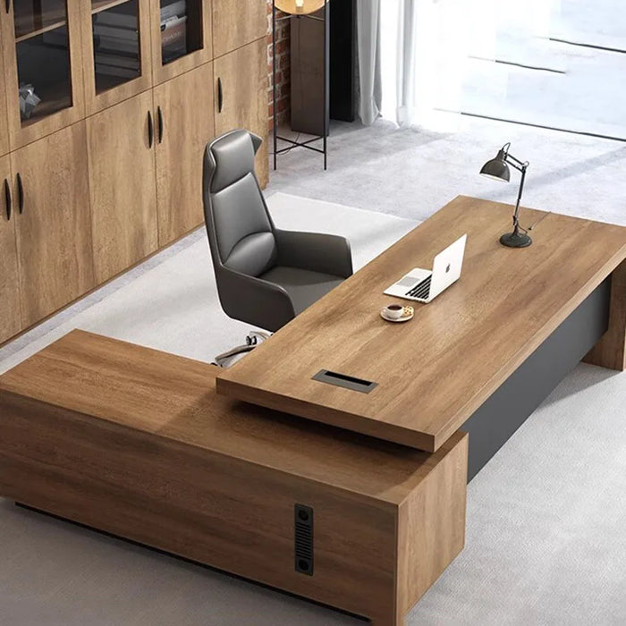 Corner L Shaped Office Desk Drawers European Monitor Reception Computer Desks Storage Supplies Mesa De Computador Furniture