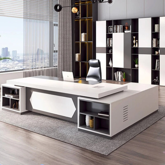 President Boss Office Desks Modern Simplicity Combination Charge Office Desks Luxury Storage Escritorios Work Furniture QF50OD