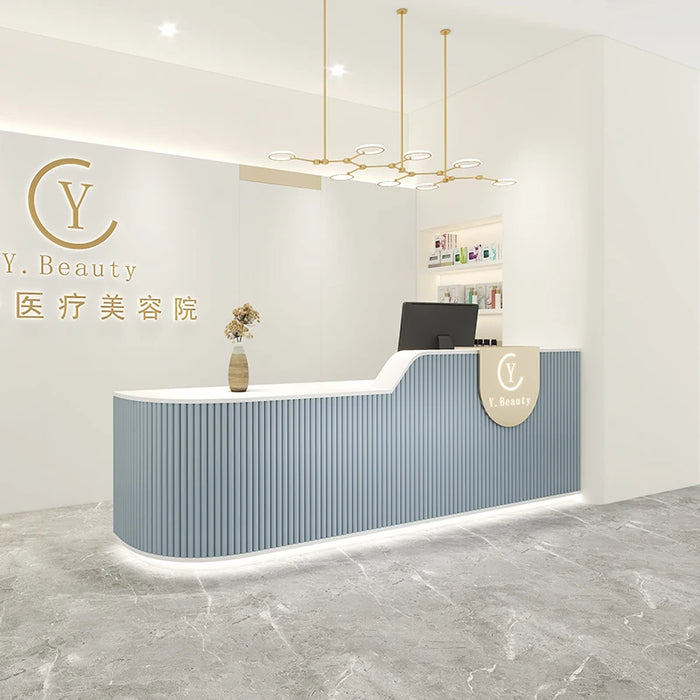 Bar Counter Reception Desks Podium Salon White Modern Register Luxury Front Desk Store Bureau Meuble Reception Furnitures
