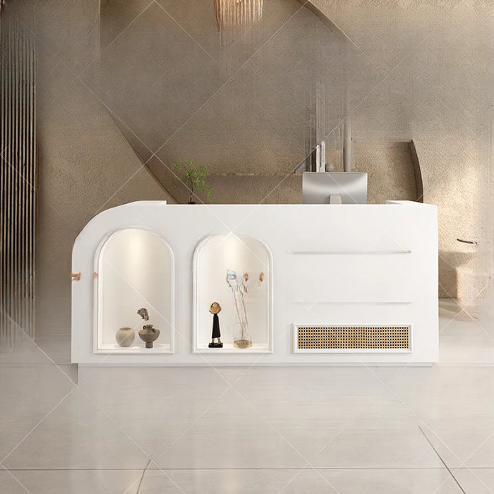 Luxury Reception Desks Wood Small Modern Office Study Spa Counter Reception Desks Vanity Silla De Escritorio Salon Furniture