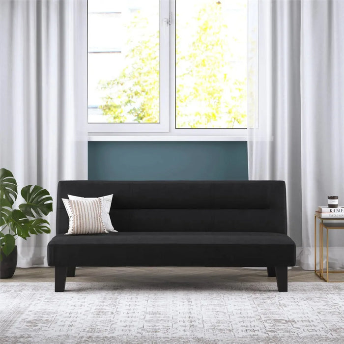 Kebo Futon with Microfiber Cover, Black