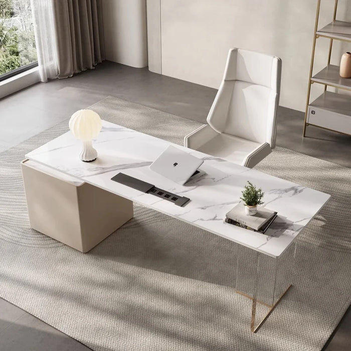 Wooden Luxury Office Desk Floating Minimalist Designer Ideas Drawers Executive Desk Tables Floor Mesas De Computador Furniture