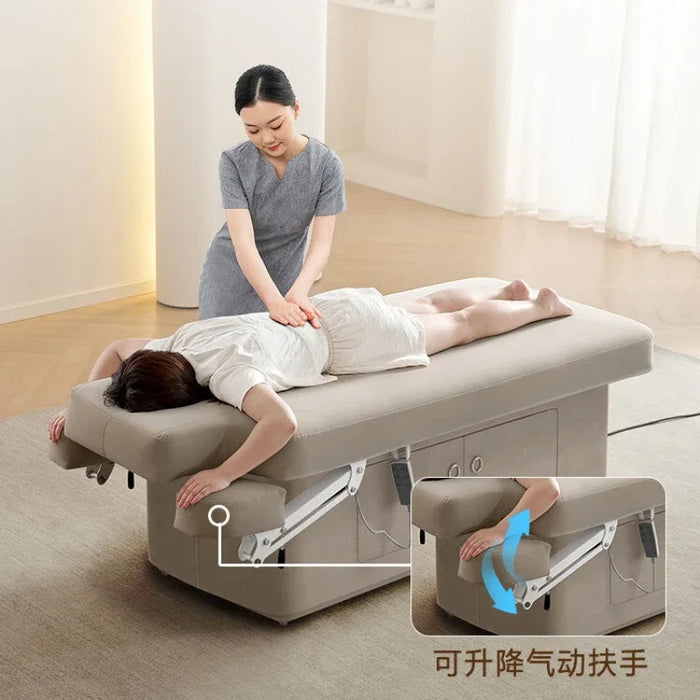 SPA Cosmetology Massage Table Beauty Salon Electric Dedicated Latex Heating Massage Table Camilla Masaje Beauty Furniture QF50MT