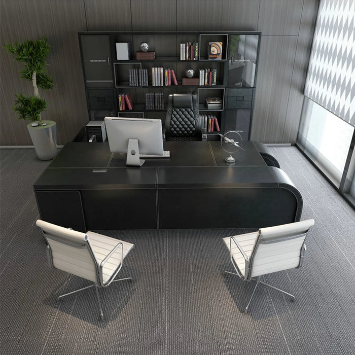 Meeting Black Workbench Conference Standing Console Office Desks Computer Executive Scrivania Cameretta Luxury Furniture