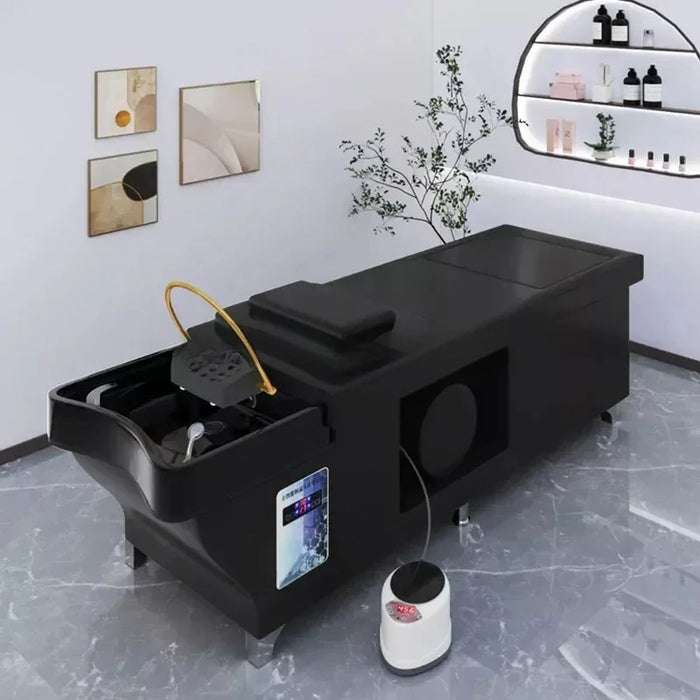 Portable Hair Washing Bed Stylist Water Circulation Water Storage Shampoo Sink Chair Salon Behandelstoel Salon Furniture MQ50SC