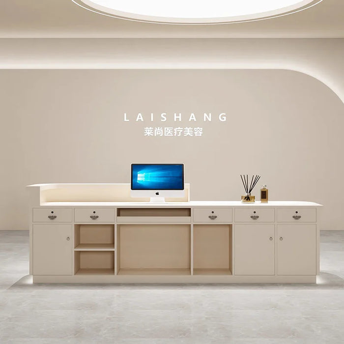 Supermarket Reception Desk Shop Barbershop Advisory Check Out Restaurant Reception Desk Office Empfangstheke Luxury Furniture