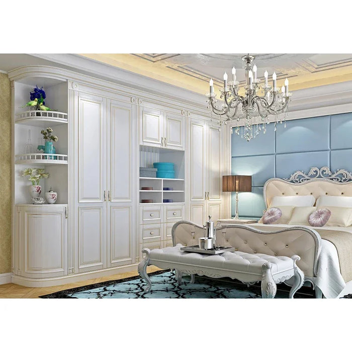 Modern solid wood unique design bedroom cabinet wardrobe