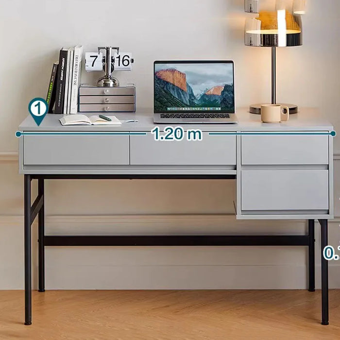 Shelf Luxury Office Desk European Setup Floor Metal Legs Bedroom Computer Desks Study Writing Escritorios De Ordenador Furniture