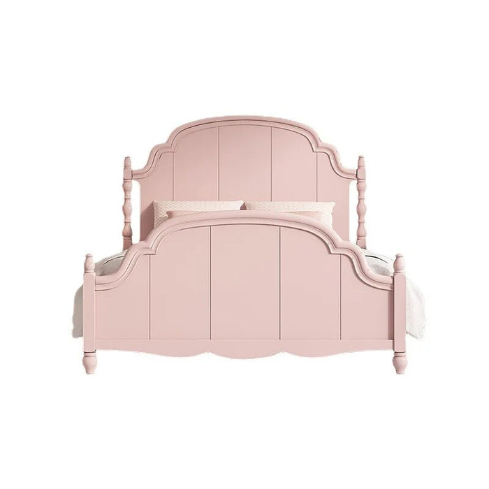 Children's furniture pink children's bed girl dream solid wood single children's room bedroom little girl girl princess bed
