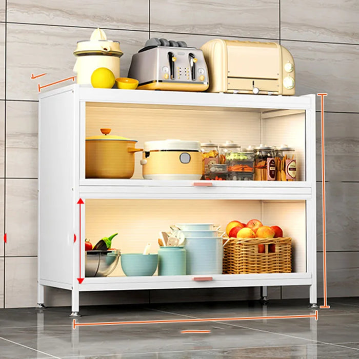 Nordic Shelves Sideboard Stainless Shelf Glass Laden Kitchen Modern Sideboard Modular Aparador Blanco Living Room Furniture HDH