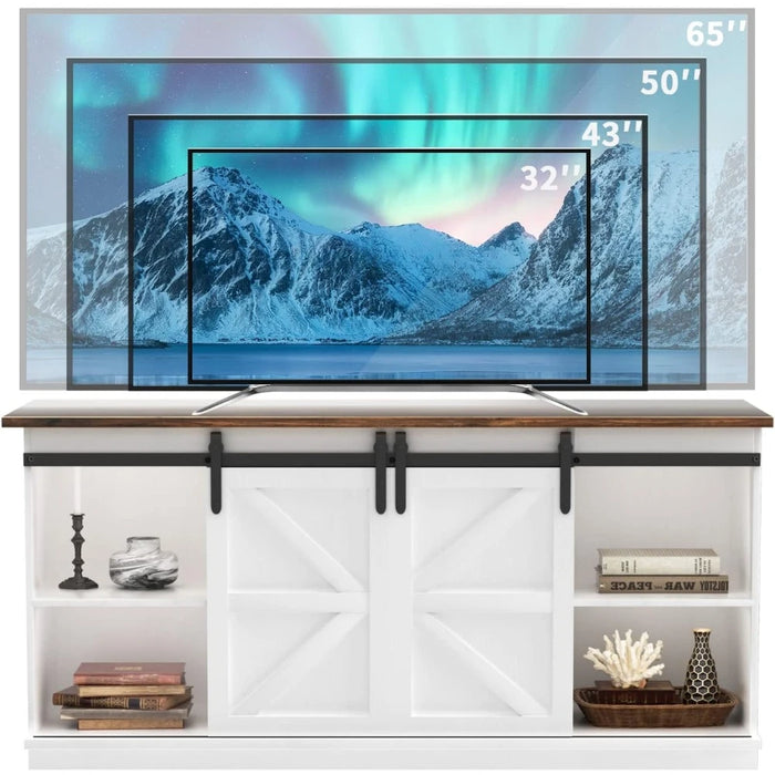 58 Inch Living Room Furniture for Tv Stands Farmhouse TV Stand and Entertainment Center for Televisions Up to 65 Inchs Home