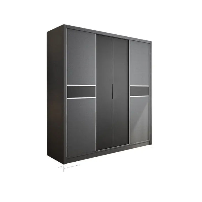 Nordic sliding door wardrobe modern simple and economical assembly household bedroom overall large wardrobe