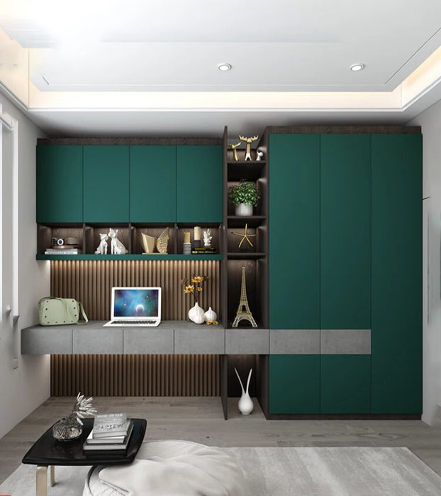 Luxury desk, wardrobe, bookcase combination, whole wall, modern and simple home study desk, computer desk divani da soggiorno