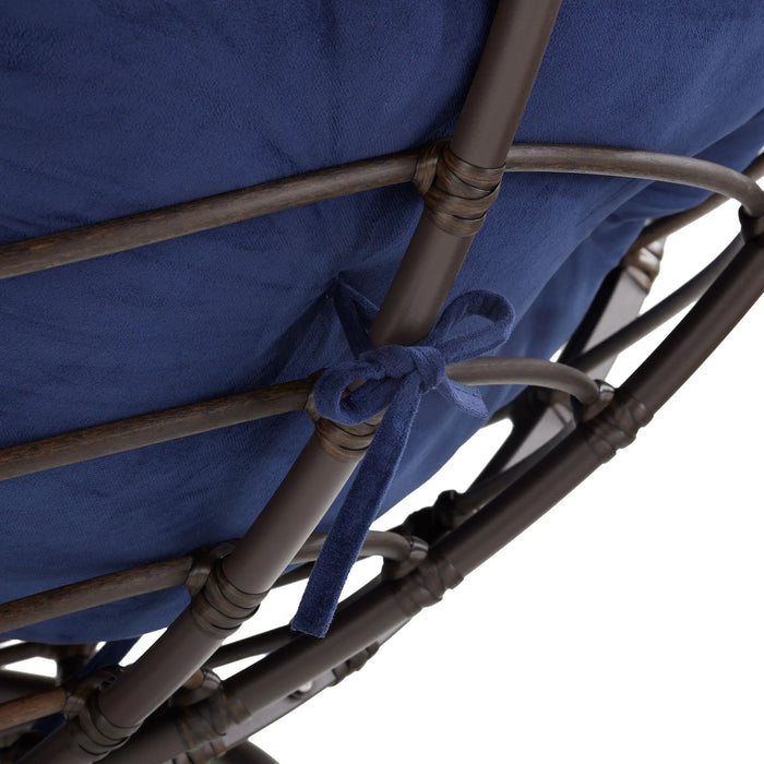 Better Homes & Gardens Papasan Chair, Polyester, Blue  Sofas for Living Room  Couch  Lounge Chair