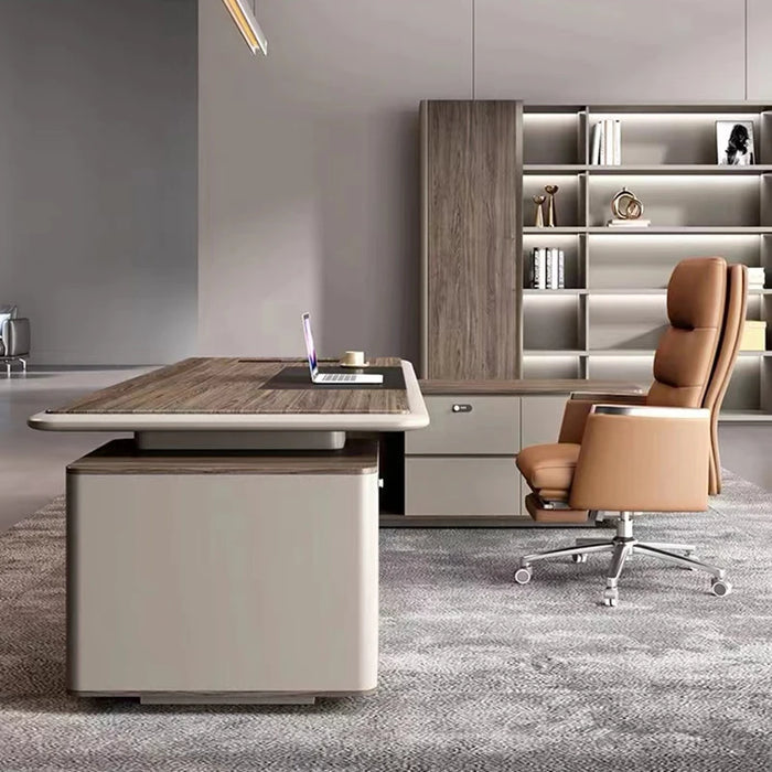 Executive Luxury Work Table Meeting Workstation Corner Office Desk L Shape DrawersTavolo Scrivania Ufficio Luxury Furniture