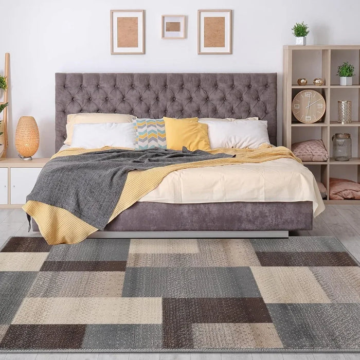 Color Block Decor Indoor Area Rug Home Decor for Bedroom Floor Cover Patchwork 8' X 10' Plush Office Hallway Freight Free Carpet