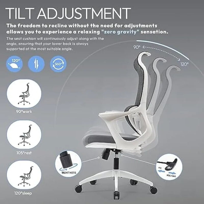Office Chair-Ergonomic Computer Desk Chair, High Back Mesh Home Office Chair, Big and Tall Office Chair with Lumbar Support