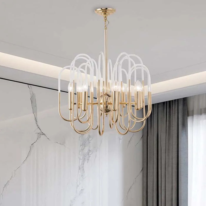 Modern gold pole tube LED pendant lights living room bedroom home lighting fixtures simple lighting decorative pendant lights