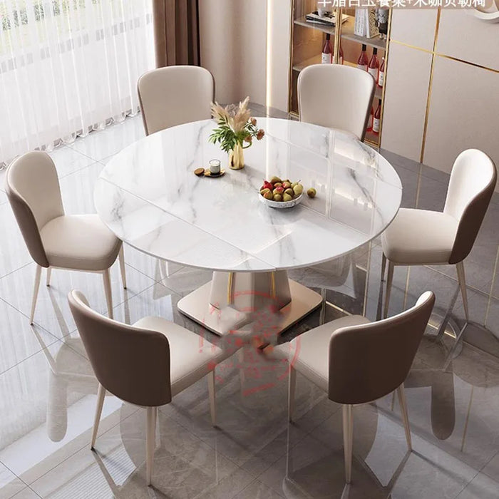 Folding Console Dining Table Mobile Round Dressing Rustic Nordic Living Room Dining Table Replica Mesa De Comedor Furniture HDH