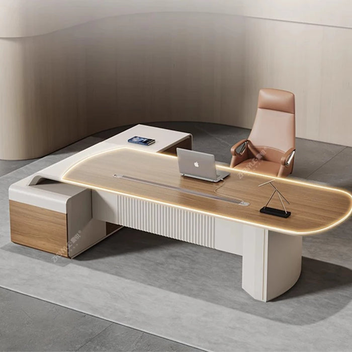 Executive Work Office Desks Drawers Corner Desktop Storage Office Desks Meeting Modern Luxury bureau meuble Furniture WJ25XP