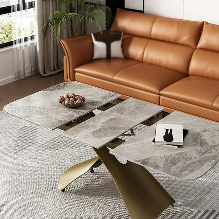 Light Luxury Lifting Dining Table Transformer Table For Living Room Foldable Table With 4 Chairs Kitchen Furniture Set