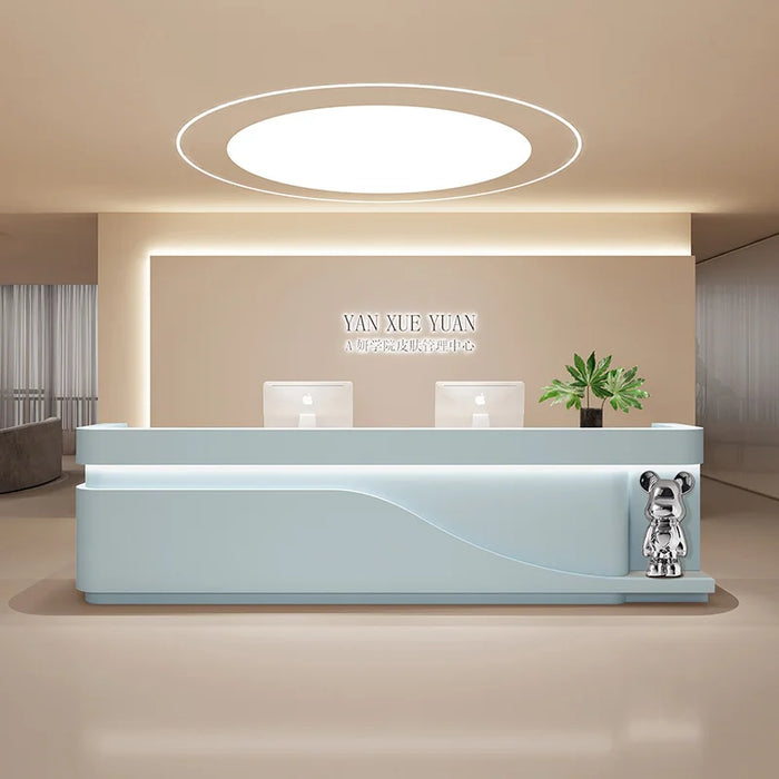 Office Pulpit Reception Desks Front Register Table Podium Futuristic Reception Desks Standing Bureau Meuble Luxury Furniture