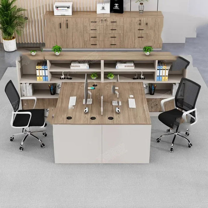 European Bookshelf Office Desk Drawers Setup Storage Standing Computer Desks Executive Luxury Floor Escritorio Modern Furniture