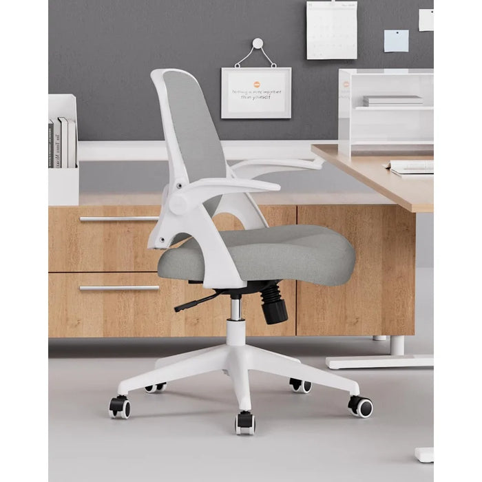 Ergonomic Office Chair With S-Shaped Backrest Computer Armchair Mesh Furniture for Home and Office Swivel Grey Chairs Cheap
