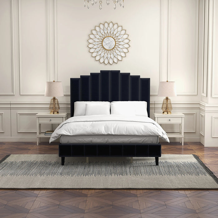 Pharsalia Tufted Upholstered Platform Bed with Headboard and Footboard  King /Queen Size