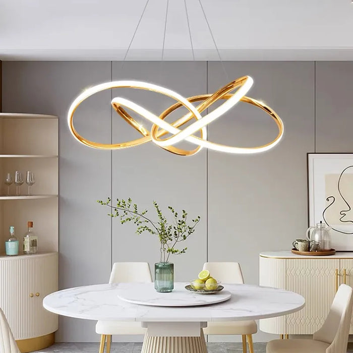 Modern led chandeliers Hot Design Home Deco Living Room Geometric Line Lamp Dining Room Bar Shop Pendant Chandeliers Lighting
