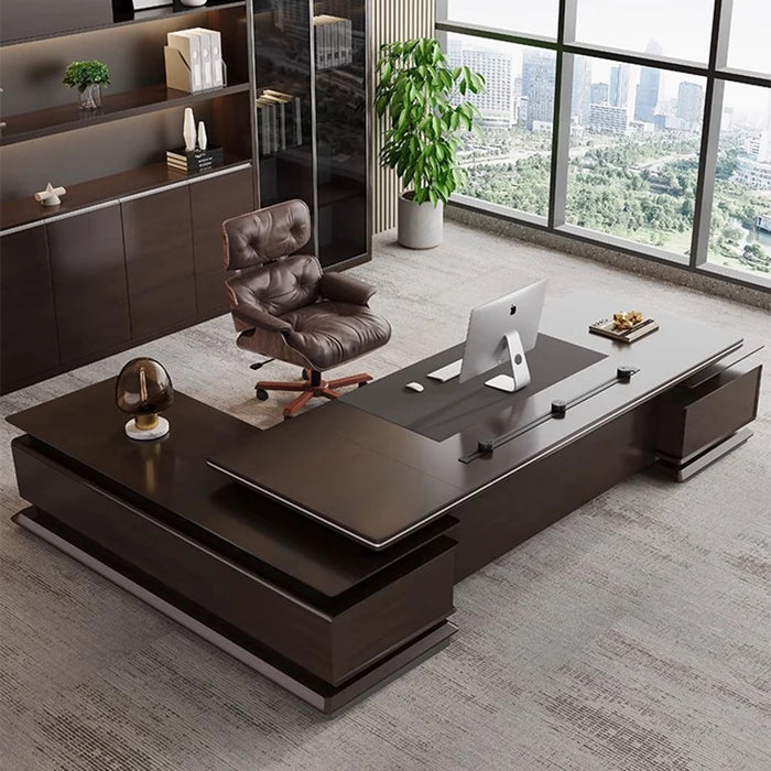 Drawers Computer Corner Standing Desk Counter Desktop Executive Work Table Meeting Office Mesas De Escritorio Luxury Furniture