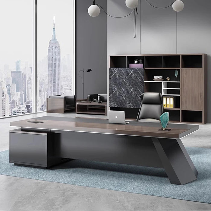 Single Person CEO Desk Manager Office Furniture L Shaped Office Table Home Gaming Square Computer Study Office Standing Desk