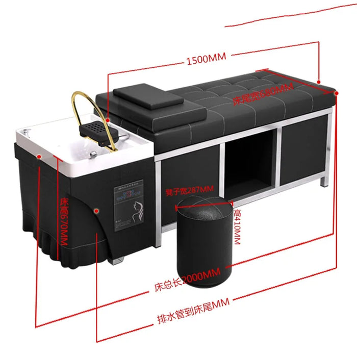Shaving Shampoo Chair Hairdressing Beauty Salon Chair Head Spa Equipment Hair Washing Massage Bed Cadeira Hairsalon Furniture
