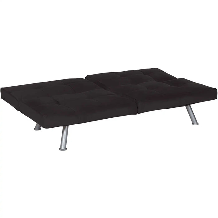 Convertible Futon, Black  Minimalist Sofa Living Room Furniture