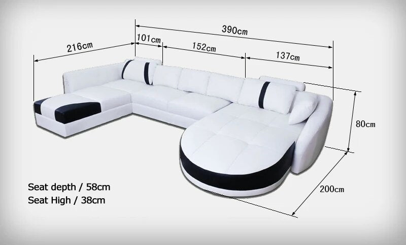 Pure White Genuine Leather Recliner Sofa Bed Top Level Leather Sofas Set Living Room Furniture Sets Couch Living Room Sofas