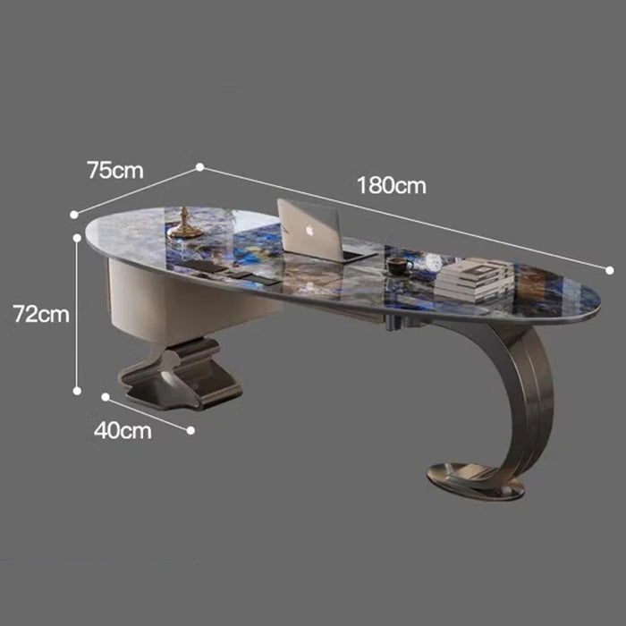 Desktop Meeting Office Desks Computer Storage Executive Workstation Modern Luxury Scrivania Con Cassetti Office Furniture