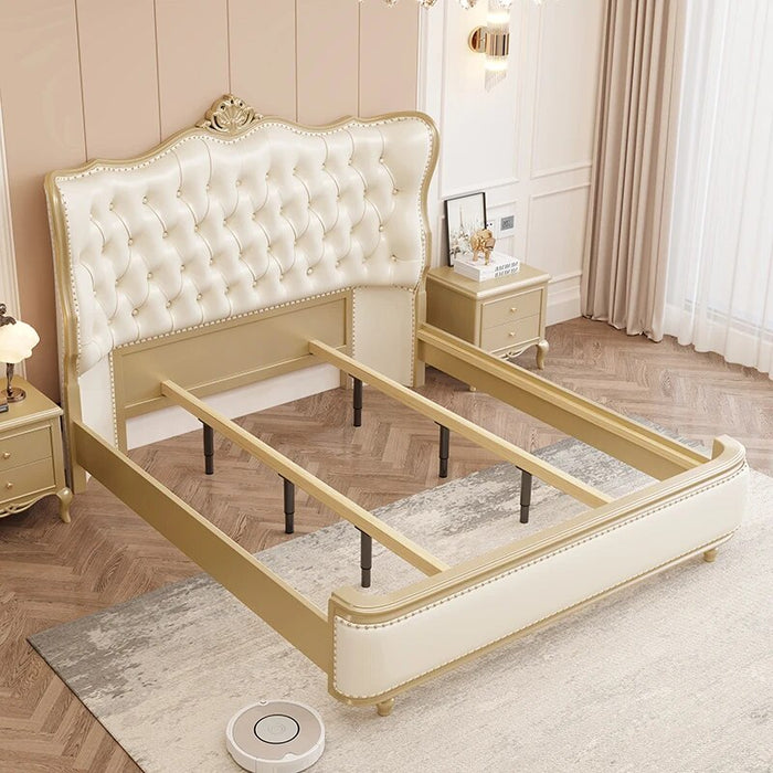 Wood Unique Modern Bed Under Storage Queen Upholstered King Bed White Luxury Princess Camas De Matrimonio Dormitorio Furniture