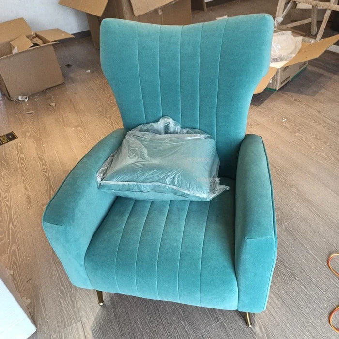 Luxury Living Room Sofas European Home Furniture Flannel Backrest Leisure Living Room Chair Modern Lazy Armchair Balcony Sofa