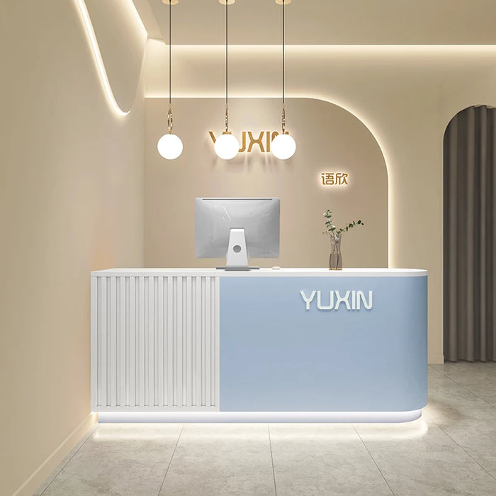 White Office Reception Desks European Cashier Commercial Reception Desks Closet Coiffeuse De Chambre Minimalist Furniture