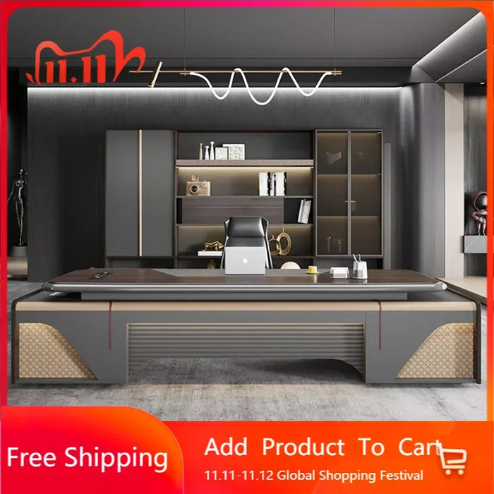 Executive Office Desk Luxury Standing Drawers Modern L Shaped Storage Organizer Desk Table Corner Escritorio Office Furniture