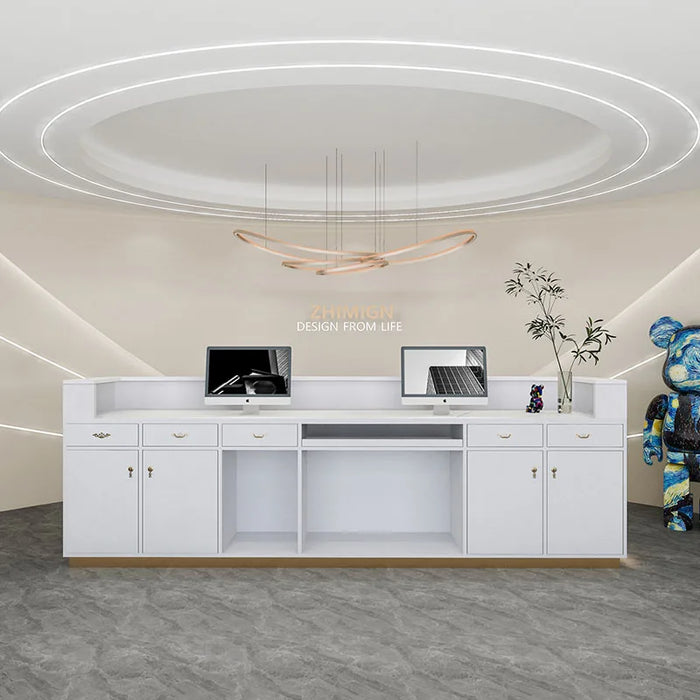 Supermarket Reception Desk Office Lectern Barbershop Simple Register Advisory Reception Desk Store Comptoir Caisse Bar Furniture