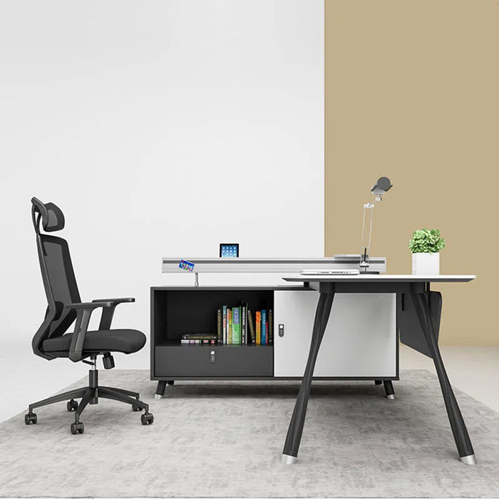 Drawers Writing Office Desk Executive Study Conference Workflow Office Desk Monitor Scrivania Bianca Fashionable Furniture HDH