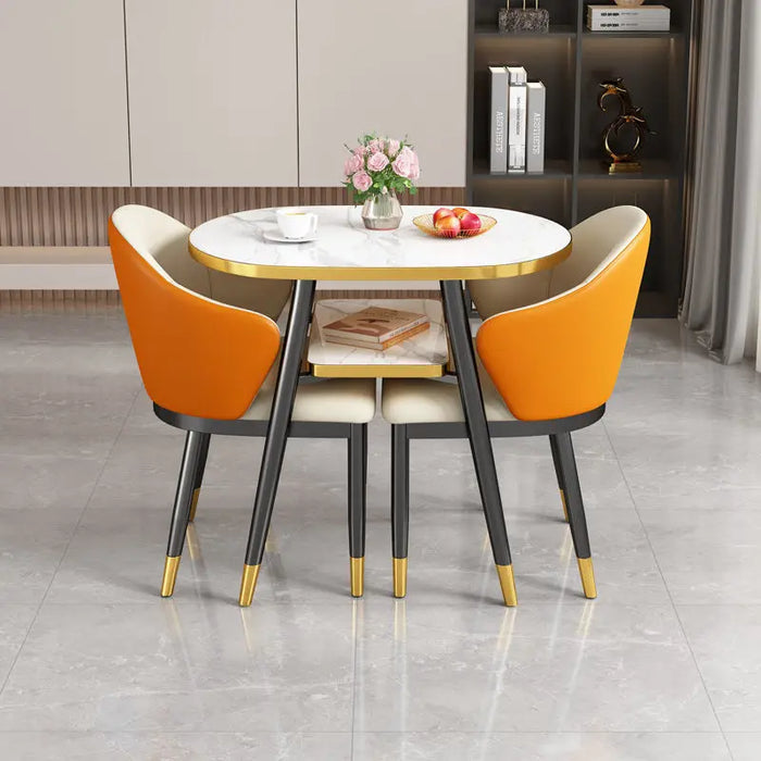 Oval Small Office Dinning Tables Kitchen Chairs Balcony Nordic Dinning Tables Coffee Set Modern Mesa Plegable Home Furniture