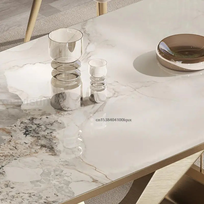 Luxury Kitchen Tables Six Chair In Blue Design Table Frame Granite Marble Panel Countertop Home Furniture White Dining Room Sets