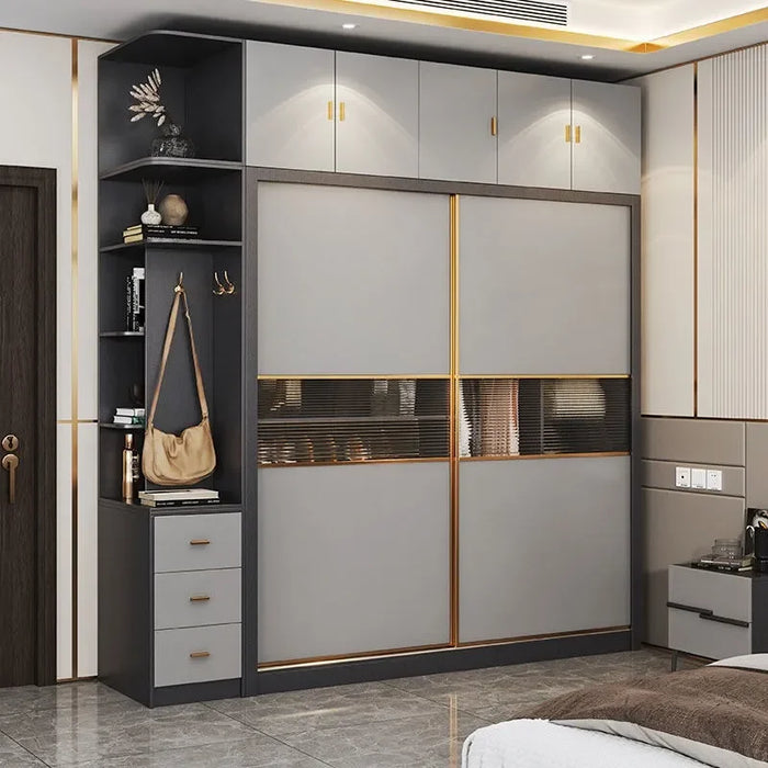 Wooden Entry Wardrobe Storage Clothes Drawers Oganizers Space Saver Wardrobe Simple Modern Divider Quarda Roupas Home Furniture