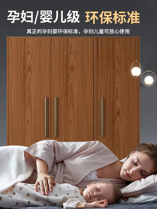 Wardrobe, household bedroom, flat door combination, coat cabinet, minimalist, solid wooden cabinet, storage cabinet