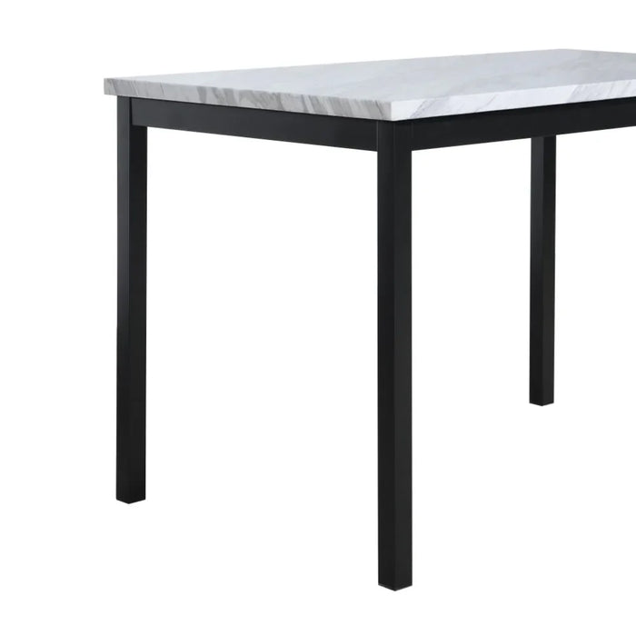 Kitchen Furniture Off White Dinner Table Noyes Metal Dining Table With Laminated Faux Marble Top Livingroom Furniture Sets Set
