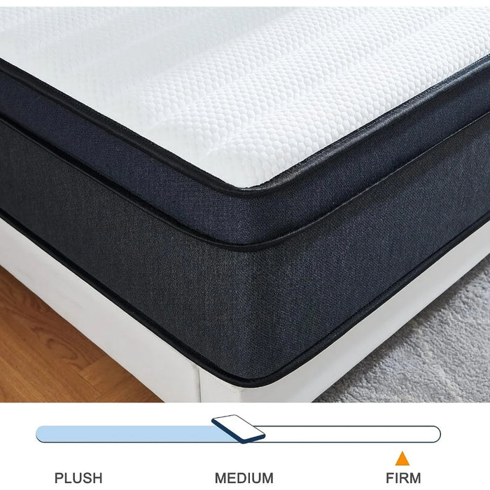 Mattress, 12 Inch Hybrid Queen Size Foam Mattress in a Box, Individually Wrapped Pocket Coils Innerspring, Pressure-Relieving